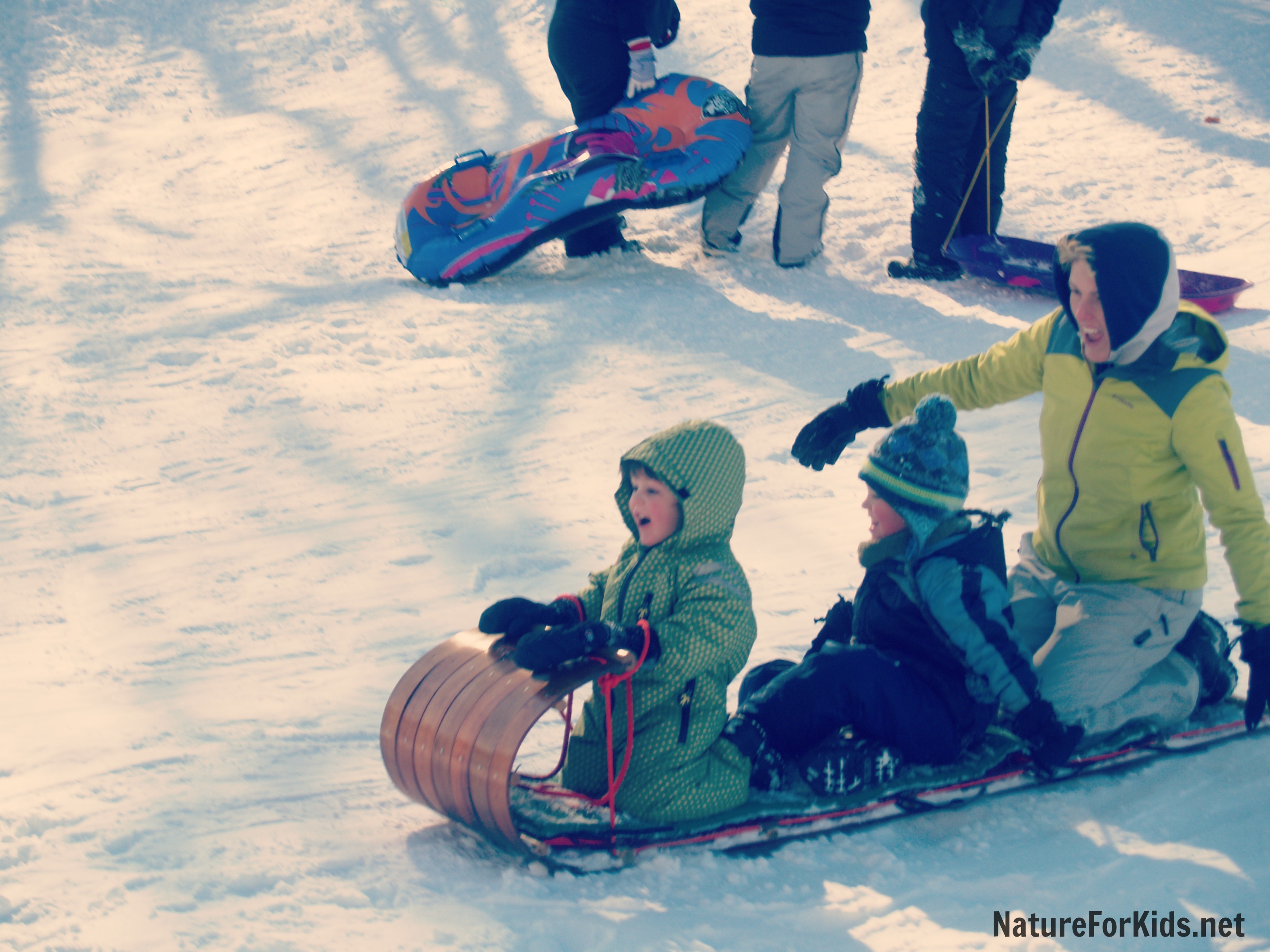 Sledding Etiquette + Keen Snowboots For Kids